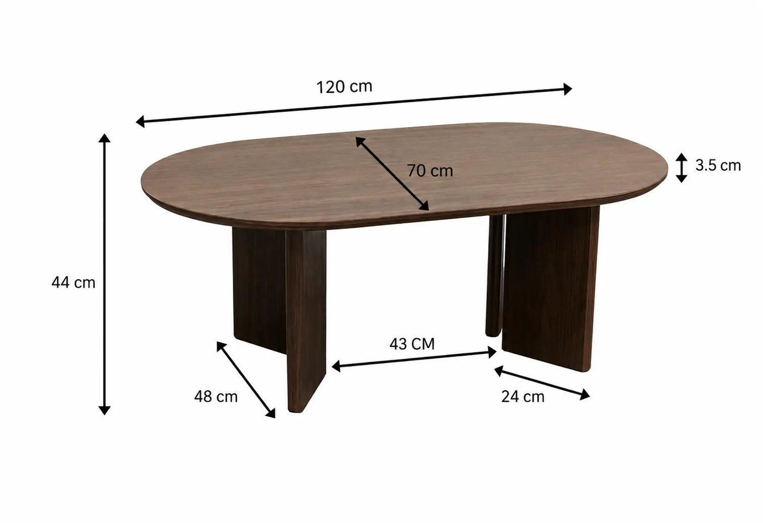 Table basse Tayga effet bois noyer  Rêve de Chic