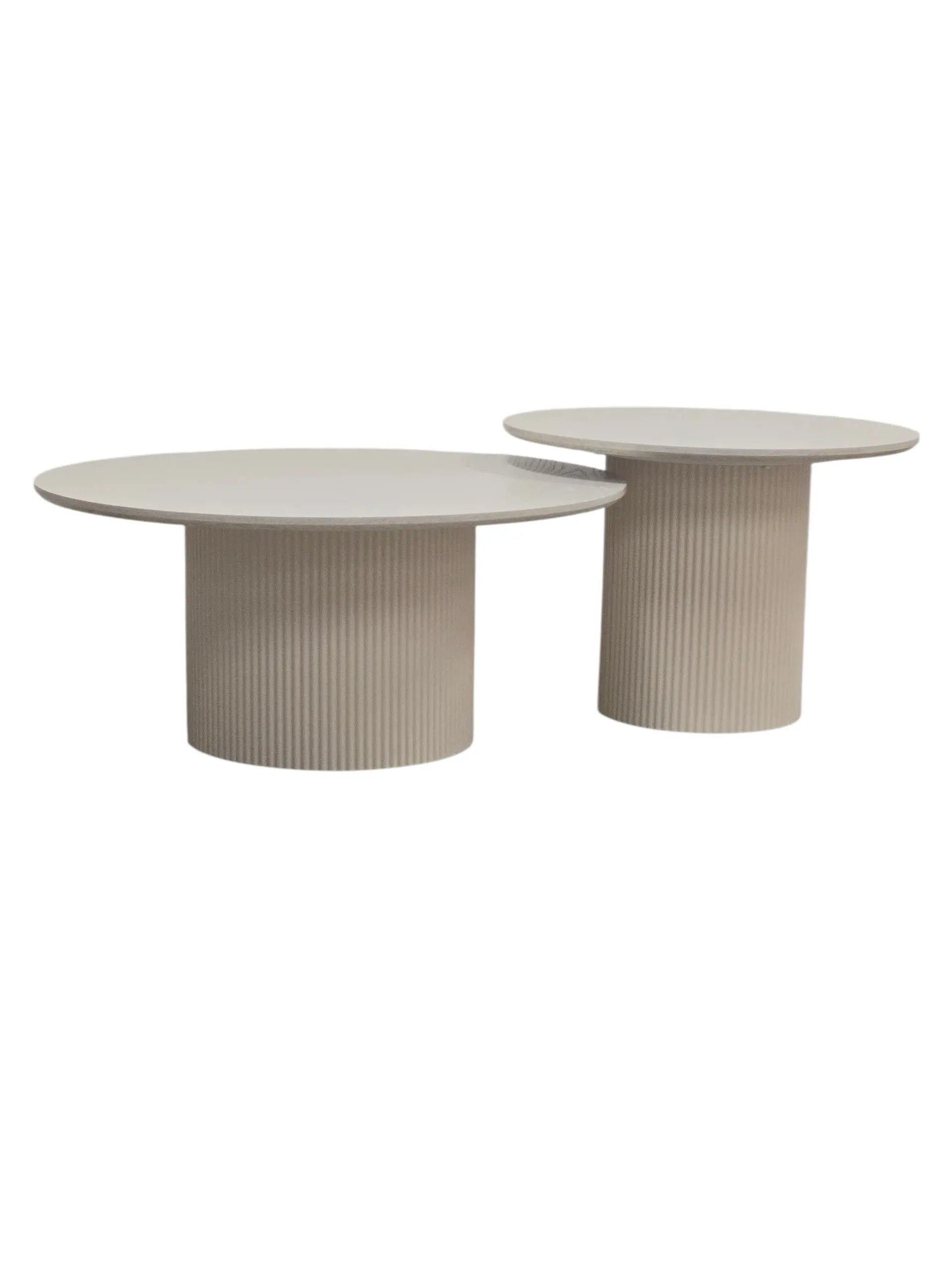 Table basse gigogne Salis crème effet bois  Rêve de Chic