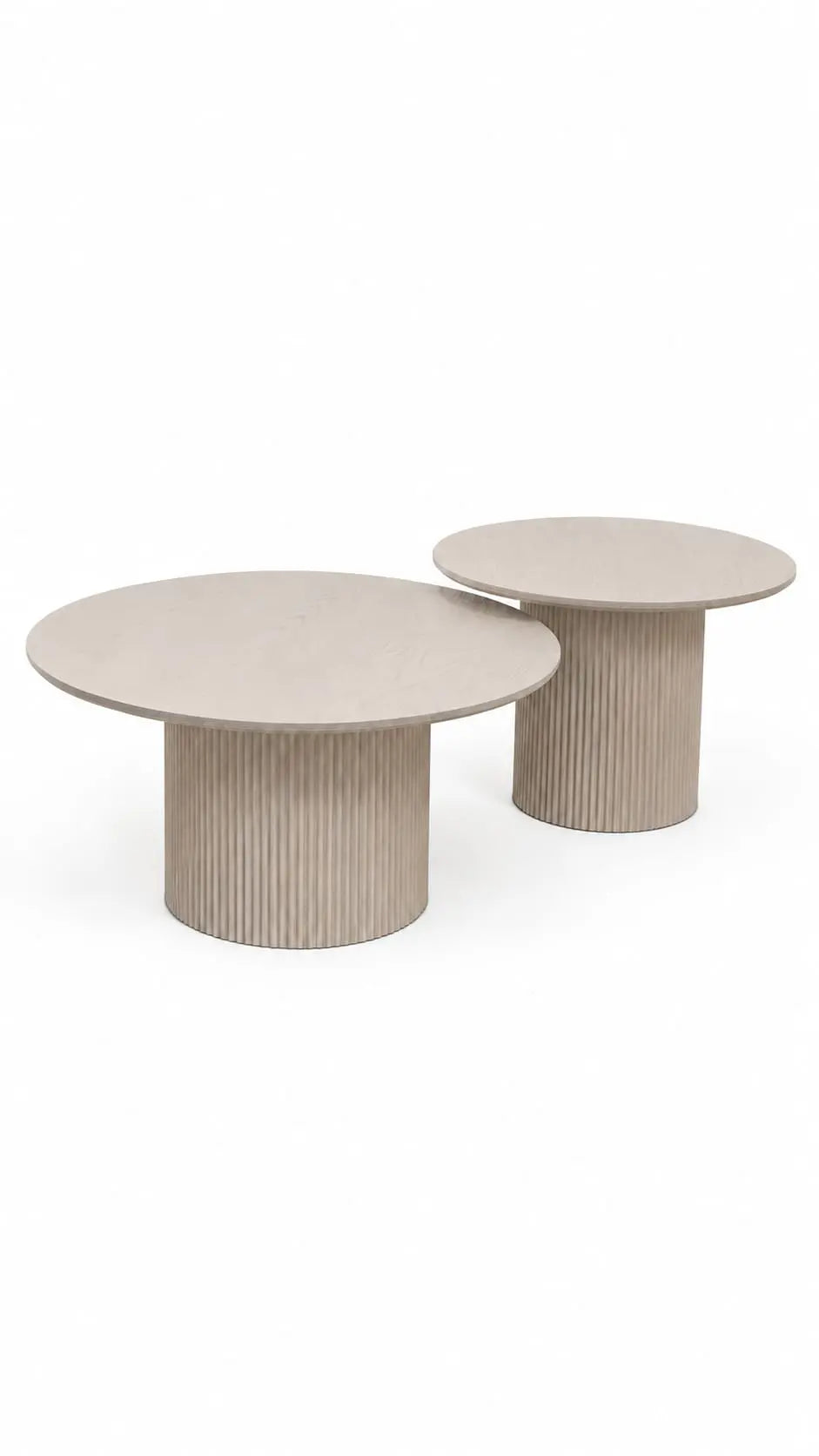 Table basse gigogne Saris crème effet bois  Rêve de Chic