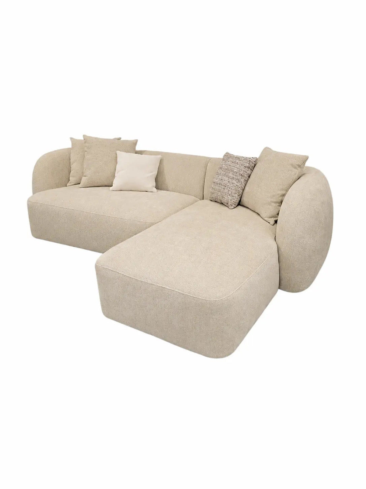 Canapé d'angle Aura chenille beige