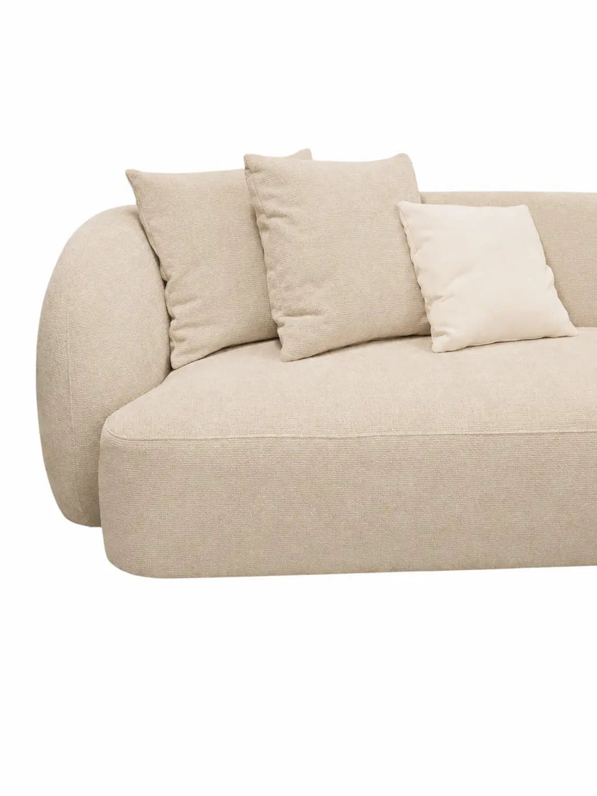 Canapé d'angle Aura chenille beige