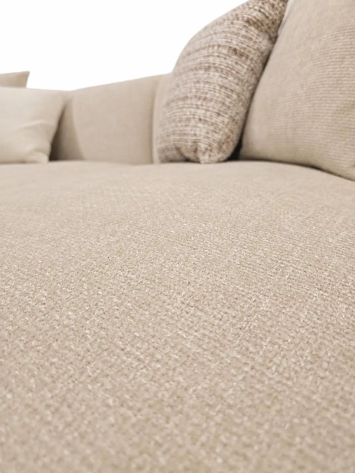 Canapé d'angle Aura chenille beige