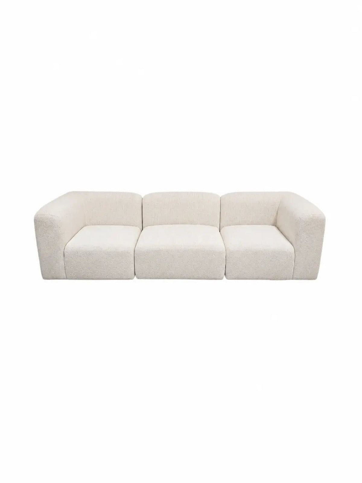 Canapé d'angle modulable Aalyiah Chenille beige