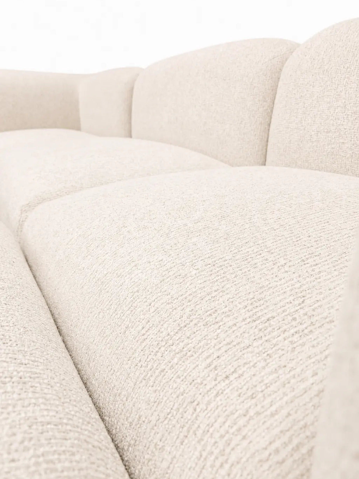 Canapé d'angle modulable Aalyiah Chenille beige