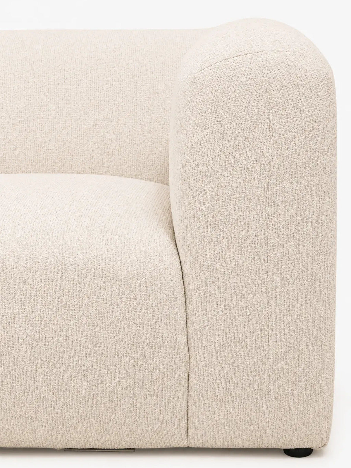 Canapé d'angle modulable Aalyiah Chenille beige