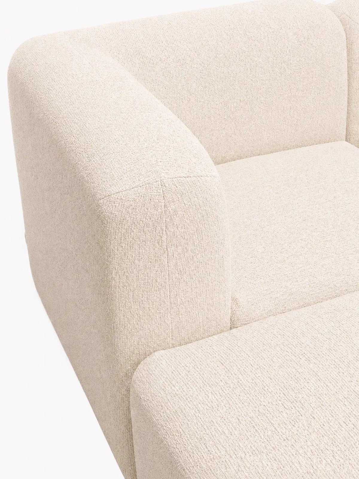 Canapé d'angle modulable Aalyiah Chenille beige