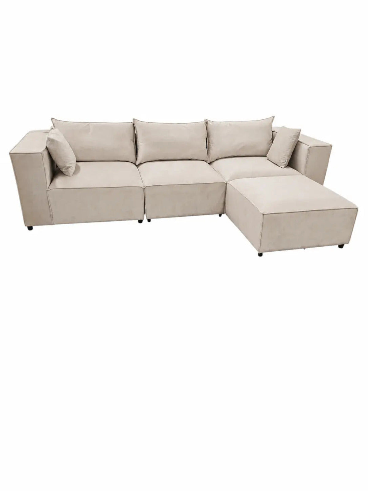 Canapé droit modulable Iconic avec pouf