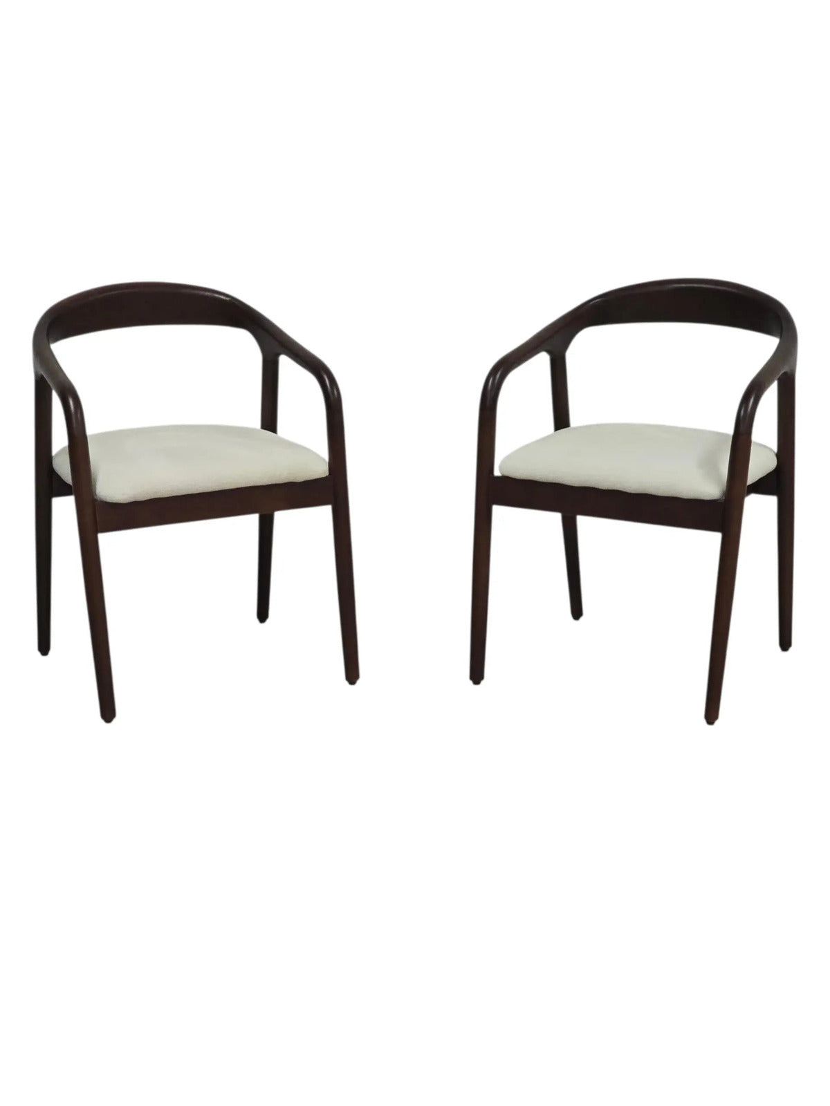 Chaise Evora bois d’hévéa marron – Lot de 4
