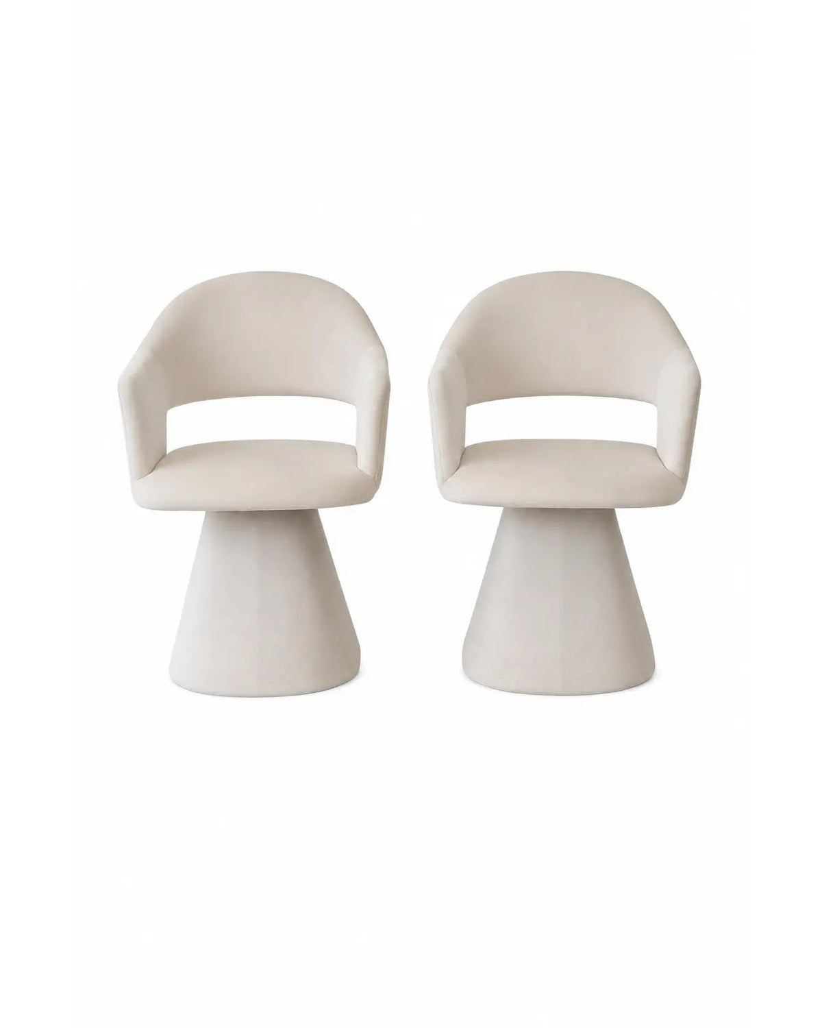 Chaise Soléa velours beige – Lot de 4