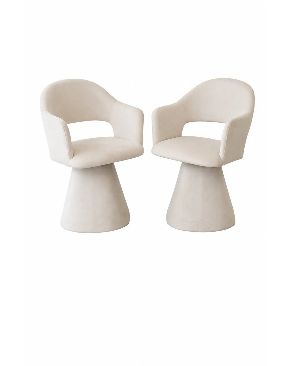 Chaise Soléa velours beige – Lot de 4