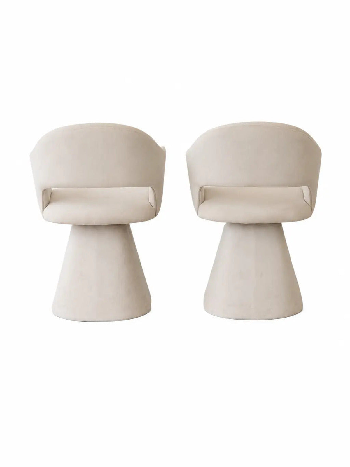 Chaise Soléa velours beige – Lot de 8