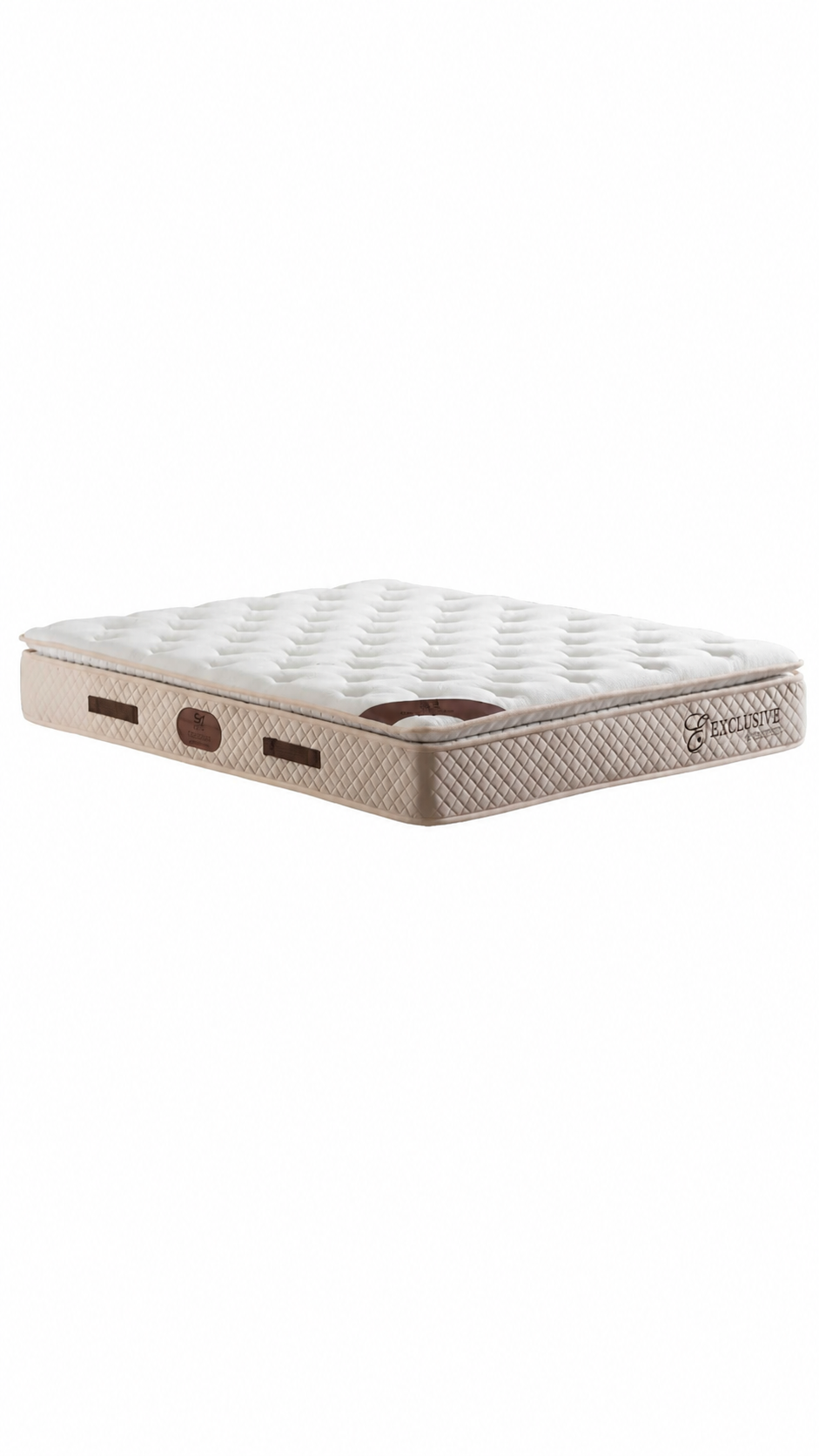 Pack Complet – Canapé Idile velours beige + Table basse Orlane + Table à manger Orlane + 6 chaises Soléa + Lit coffre Dune + Matelas Exclusive 160x200
