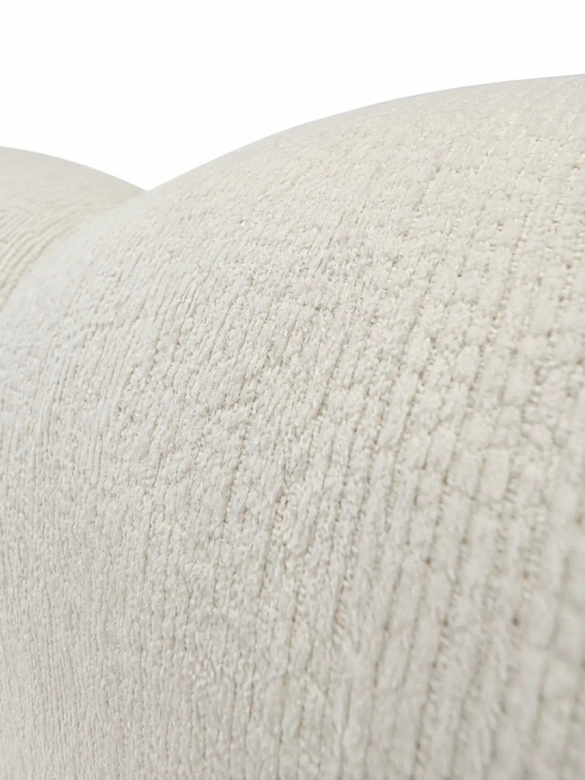 Lit coffre Nuage tissu chenille blanc cassé