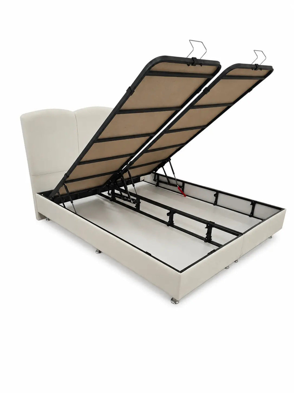 Lit coffre Songe velours beige