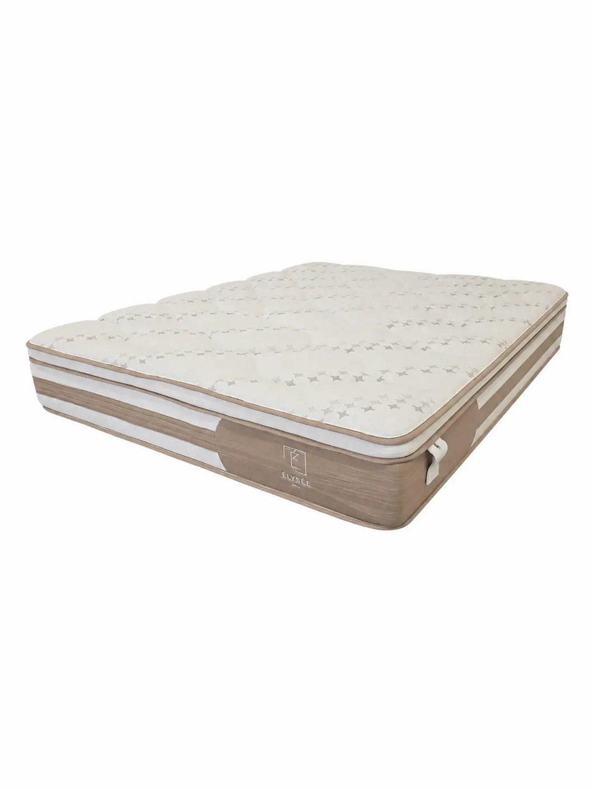 Pack Brume + Rivoli – Lit coffre chenille beige 160x200 cm + Matelas bamboo latex ressorts ensachés 5 zones