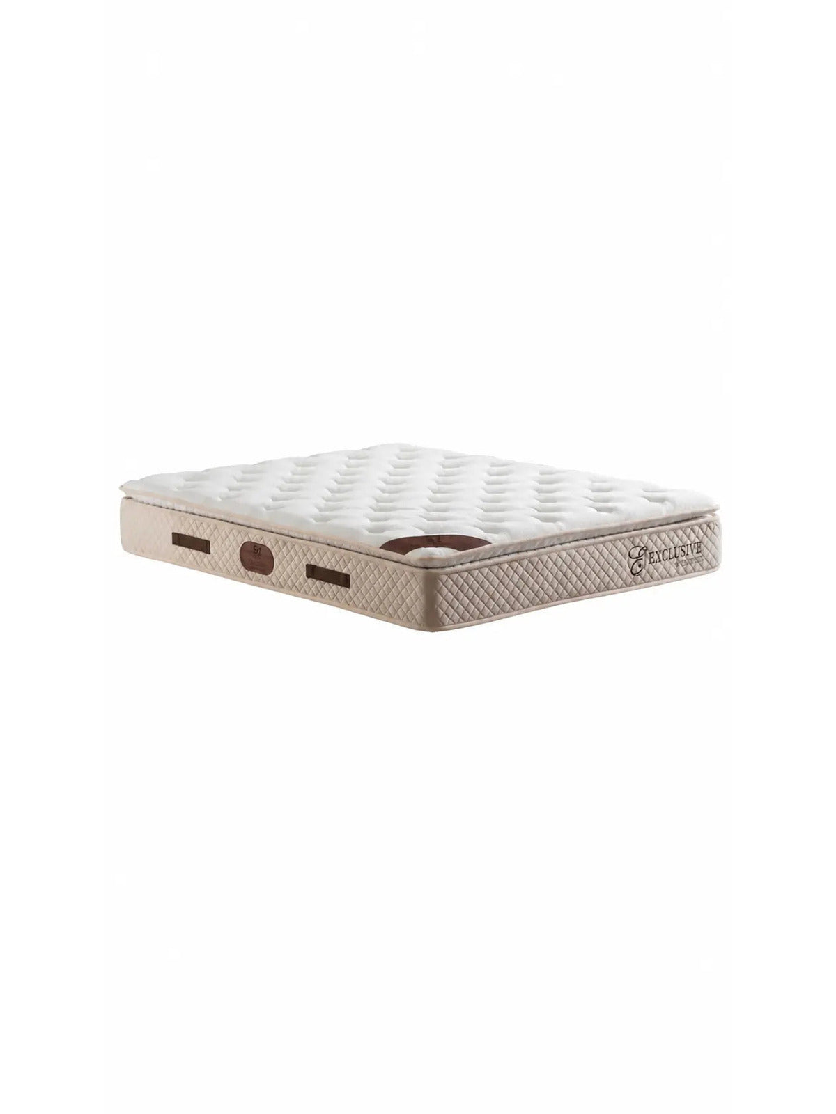 Pack Complet – Canapé Iconic 4+Pouf velours beige + Table basse Yuna + Table à manger Yuna céramique beige + 6 chaises Lizéa + Lit coffre Dune + Matelas Exclusive 160x200