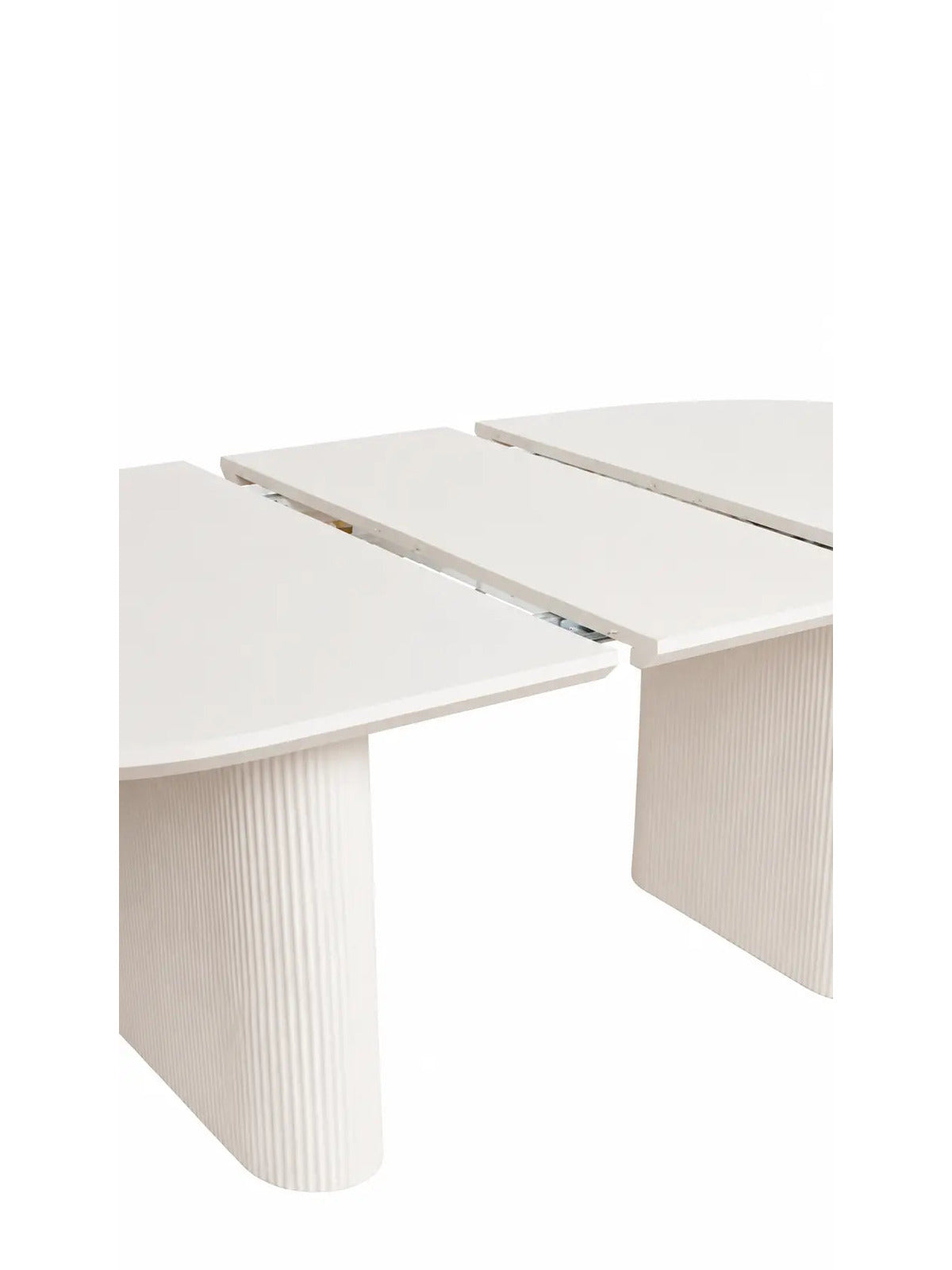 Table à manger extensible Iris crème effet bois