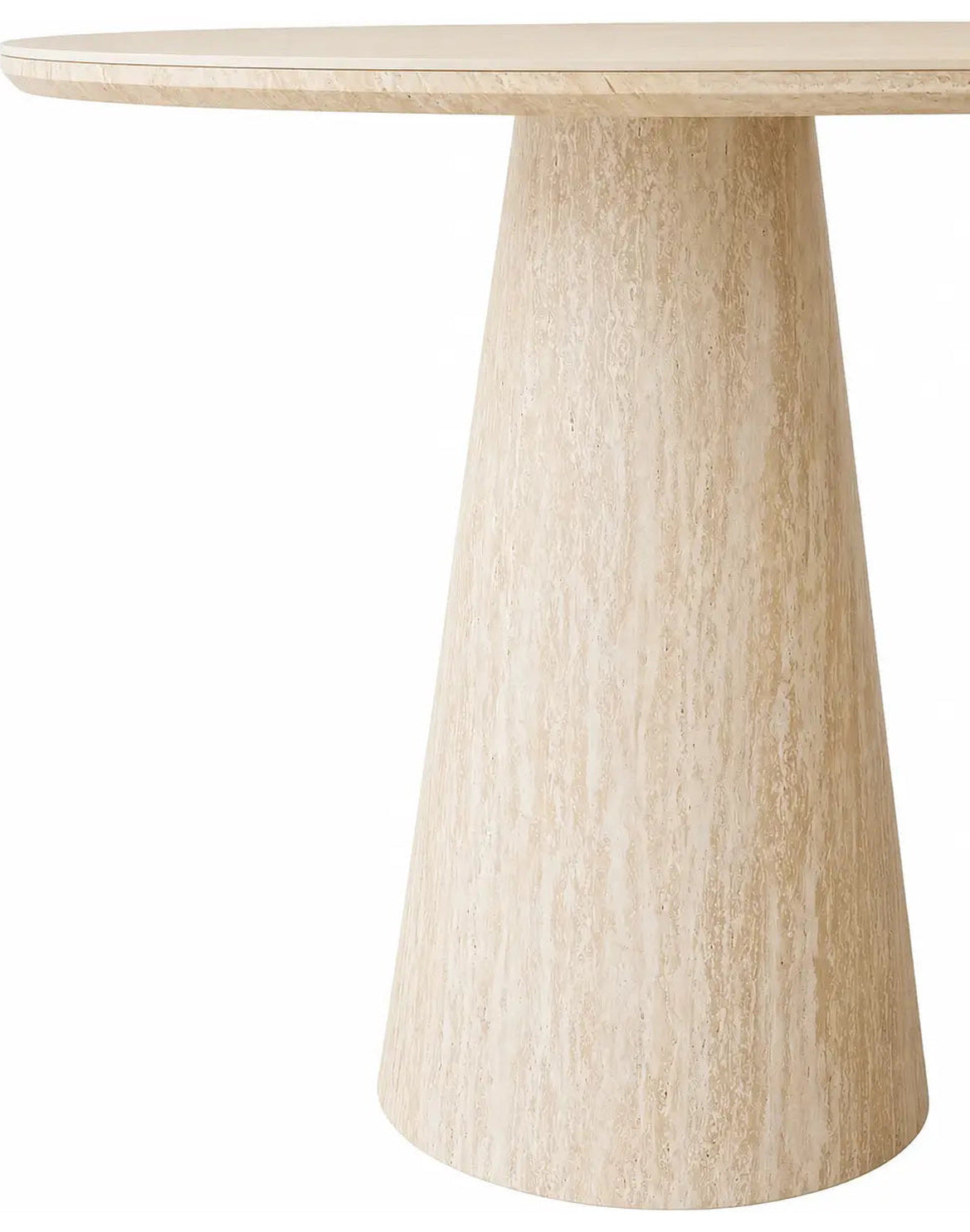 Table à manger Yuna beige effet travertin